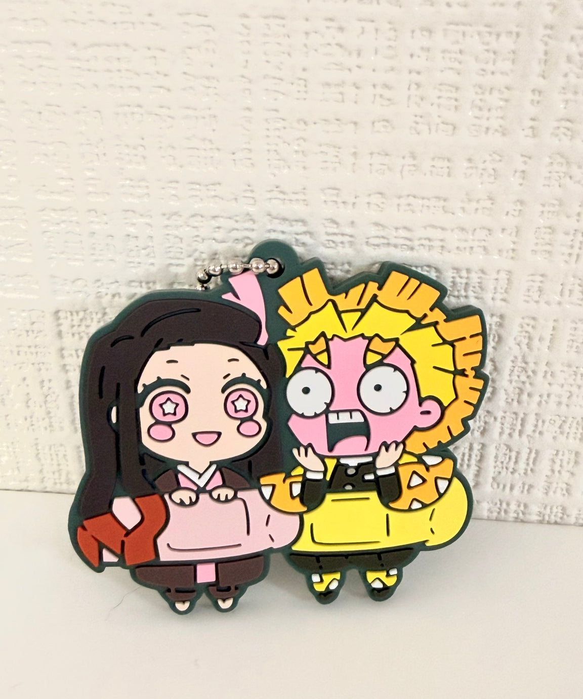 Demon Slayer Nezuko and Zenitsu Official Rubber Keychain JP