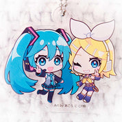 Vocaloid Hatsune Miku & Kagamine Rin 16th Birthday Collaboration acrylic keychain