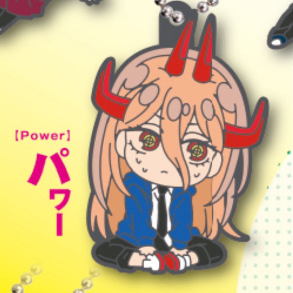 Chainsaw Man Power rubber keychain by Takara Tomy Arts