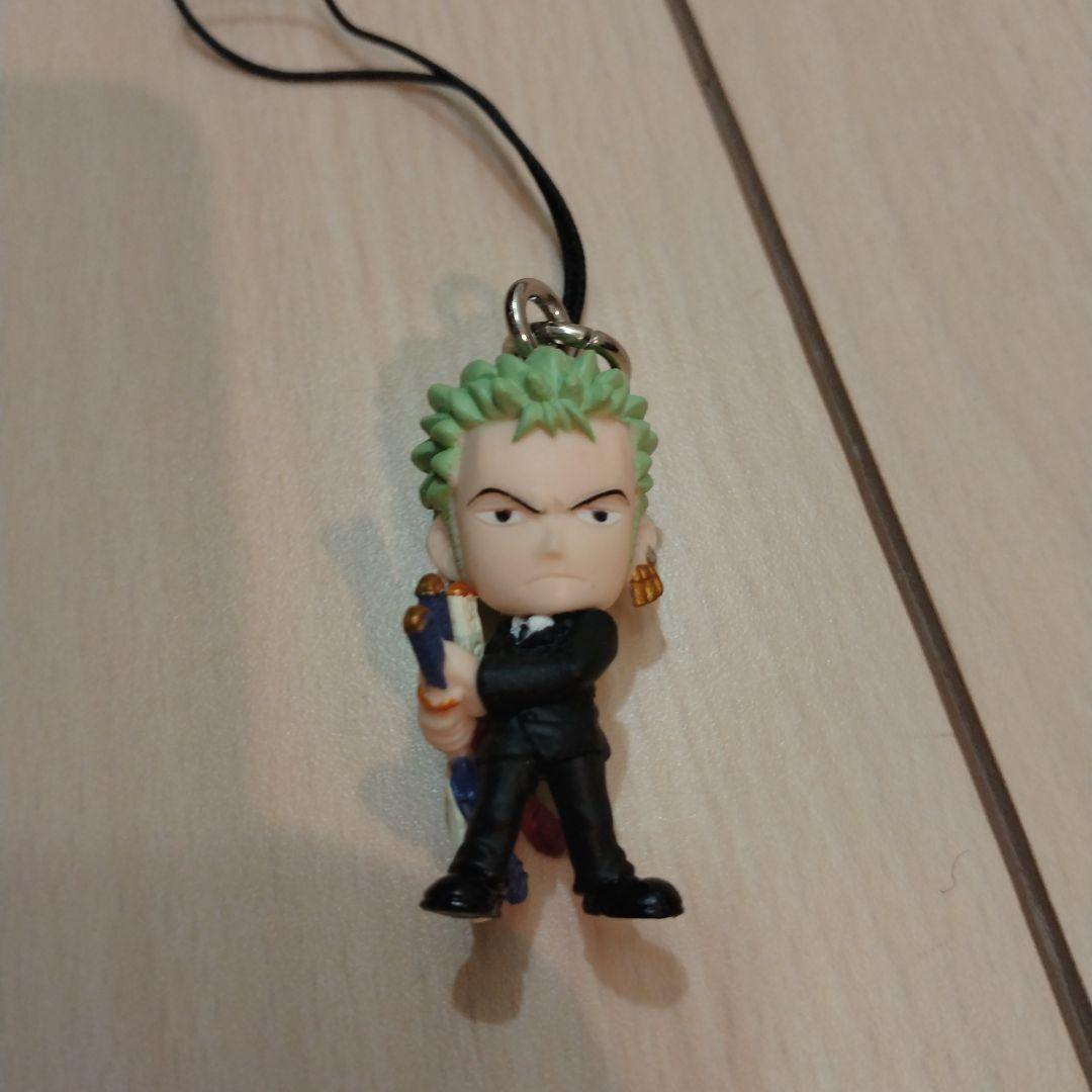 One Piece Zoro strap mini figurine keychain by Bandai