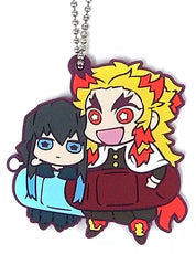 Demon Slayer Rengoku Kyojuro & Tokito Muichiro rubber keychain