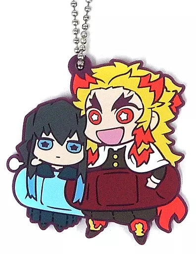 Demon Slayer Rengoku Kyojuro & Tokito Muichiro rubber keychain