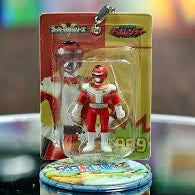 Power Rangers Red Turbo Ranger mini figurine keychain