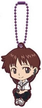 Evangelion Shinji Ikari rubber keychain by Bandai