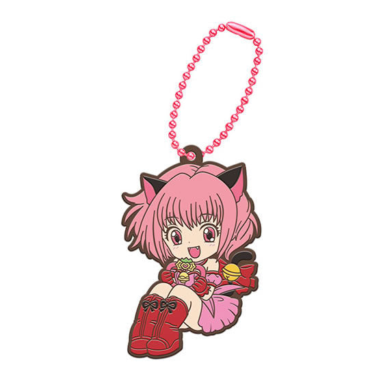 Tokyo Mew Mew Ichigo Momomiya rubber keychain by Bandai