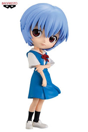 *OPEN BOX* Evangelion - Rei Ayanami & Asuka Langley Shikinami Q Posket set by Banpresto [Light Blue Ver.]