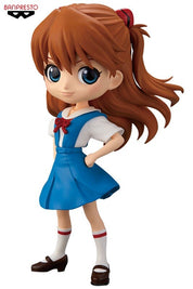 *OPEN BOX* Evangelion - Rei Ayanami & Asuka Langley Shikinami Q Posket set by Banpresto [Light Blue Ver.]