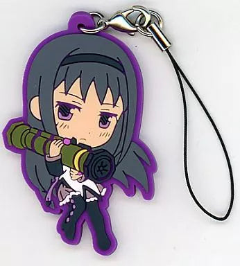 Puella Magi Madoka Magica Homura Akemi strap rubber keychain by Banpresto