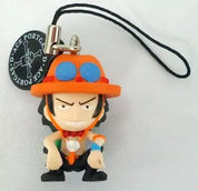 One Piece Ace mini figurine strap keychain by Bandai