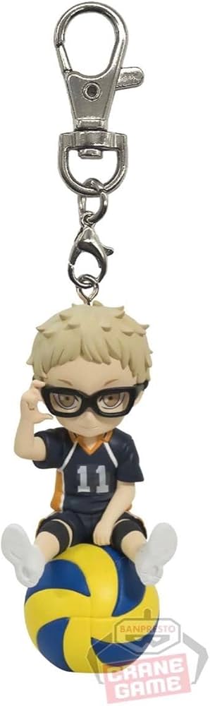 Haikyuu!! Kei Tsukishima mini figurine keychain