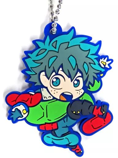 My Hero Academia Midoria Deku Banchouko Rubber Keychain