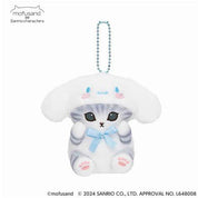 Sanrio x Mofusand Plush keychains Hello Kitty Kuromi My Melody Pompompurin Hangyodon Cinnamoroll