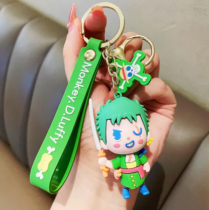 One Piece: Zoro Luffy Sanji keychains