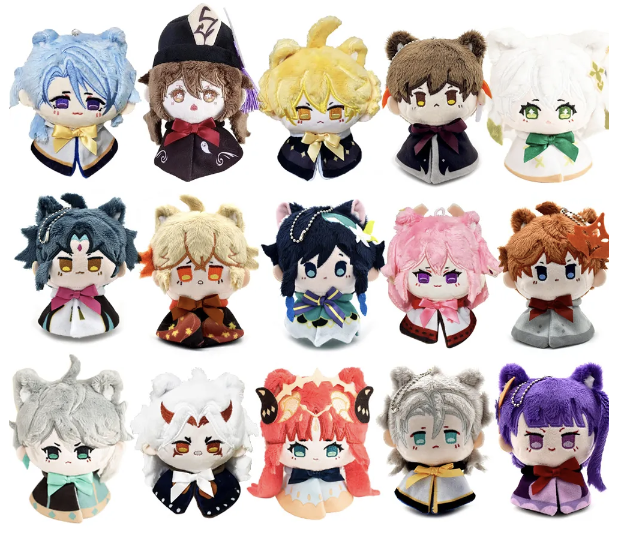Genshin impact Handmade Plush Keychains