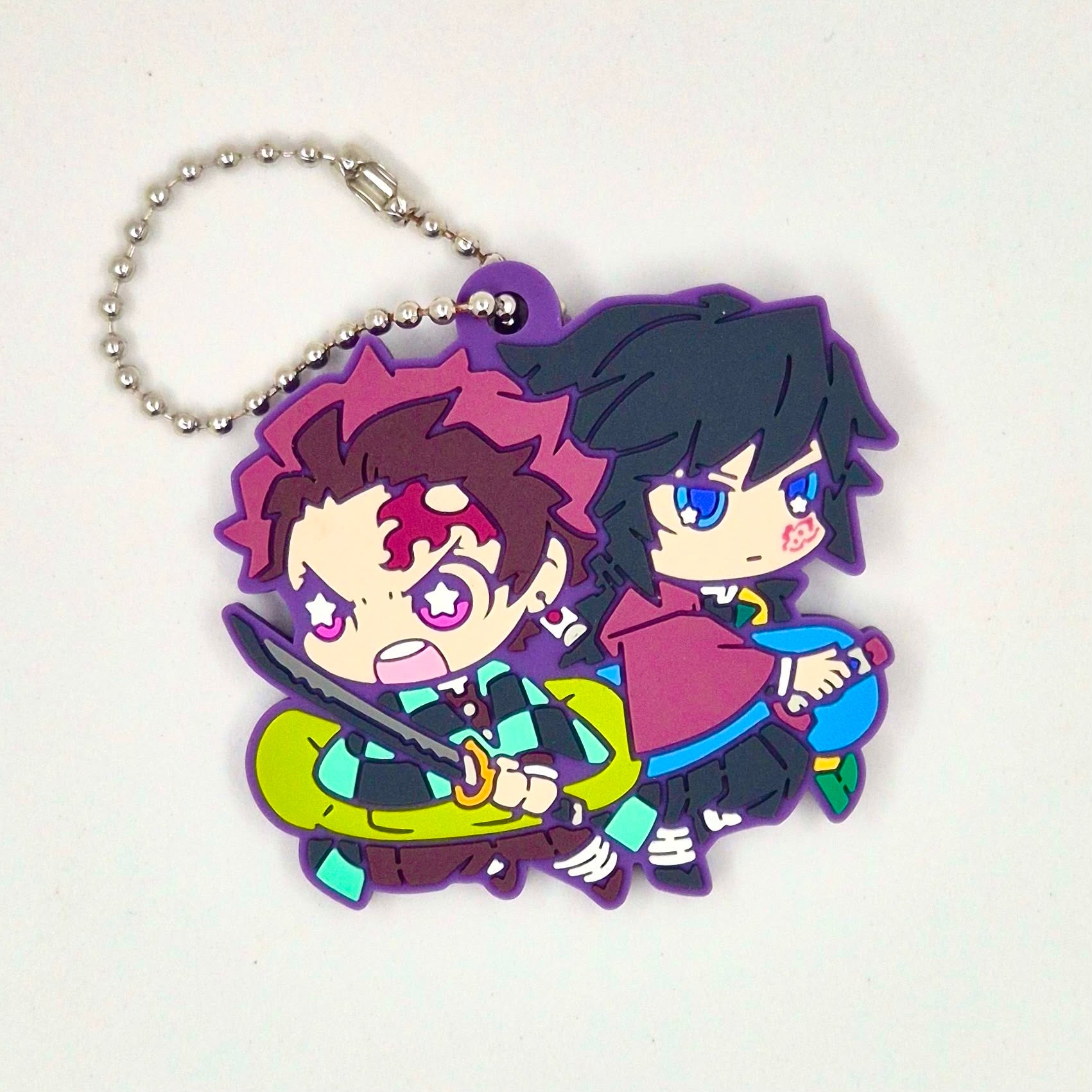 Demon Slayer Bandaid Series Gashapon Keychain Kamado Tanjiro & Tomioka Giyu 2