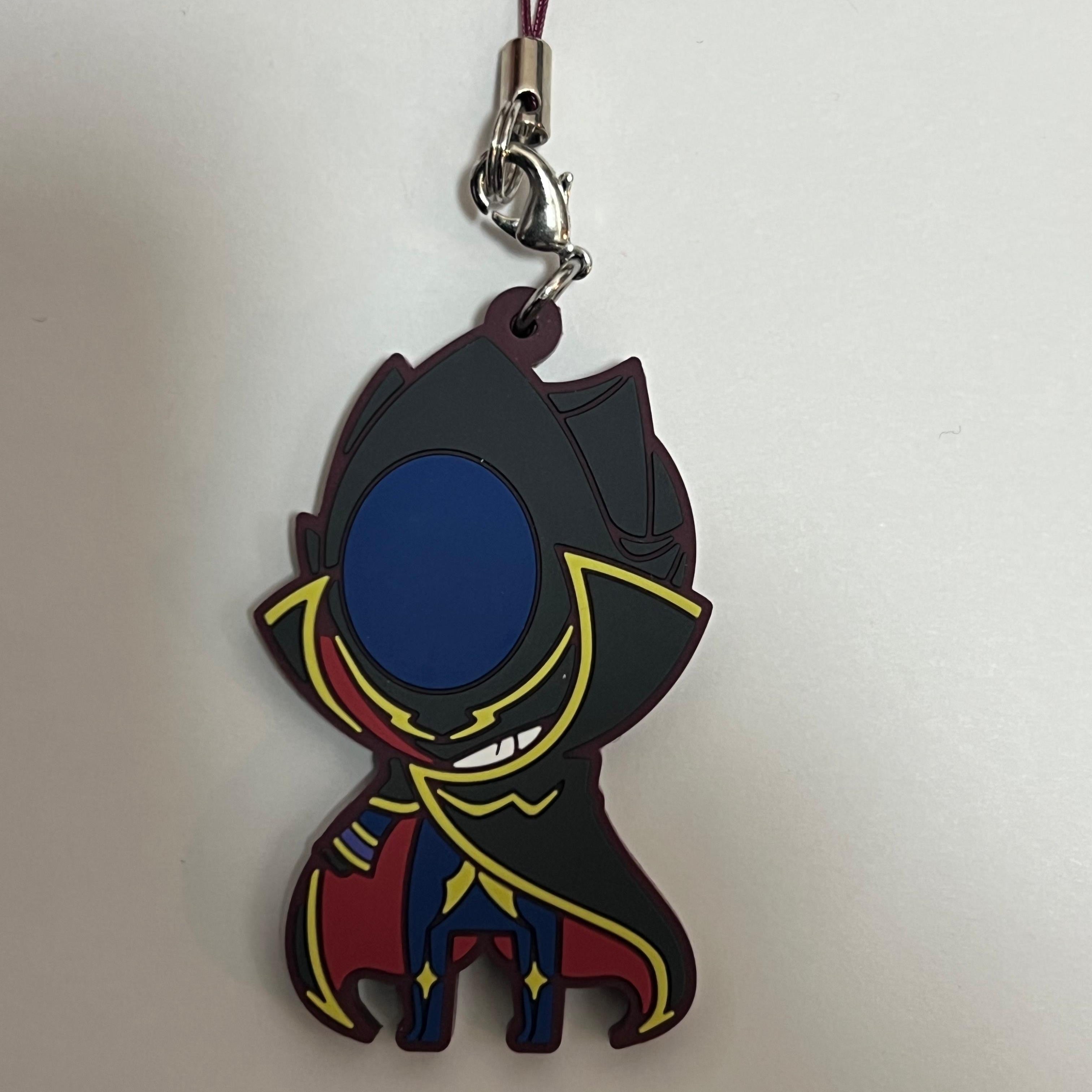 Code Geass Kotobukiya Zero Lelouch strap rubber keychain
