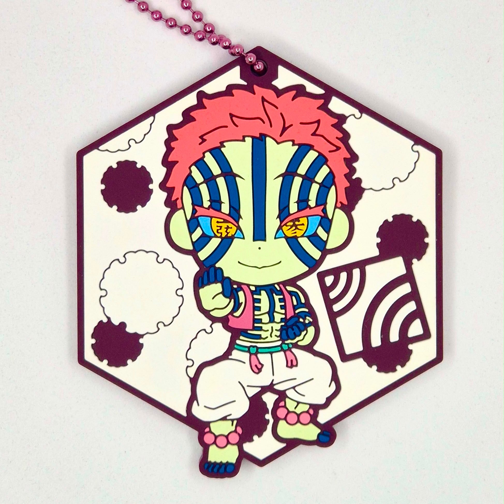 Demon Slayer Official Akaza rubber keychain