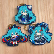Hatsune Miku x Gundum Anniversary Special Project keychains