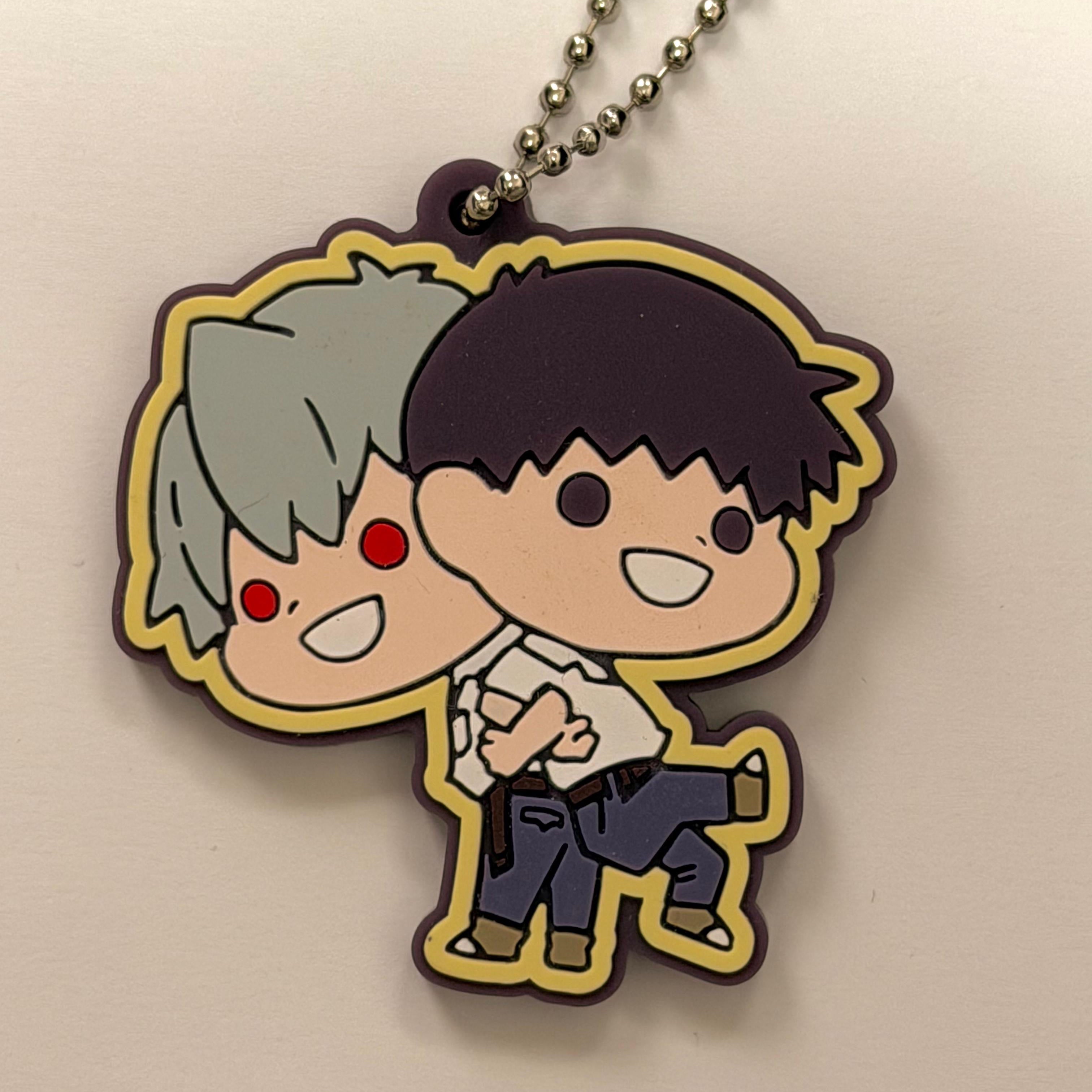 Evangelion Shinji Ikari & Kaworu Nagisa rubber keychain