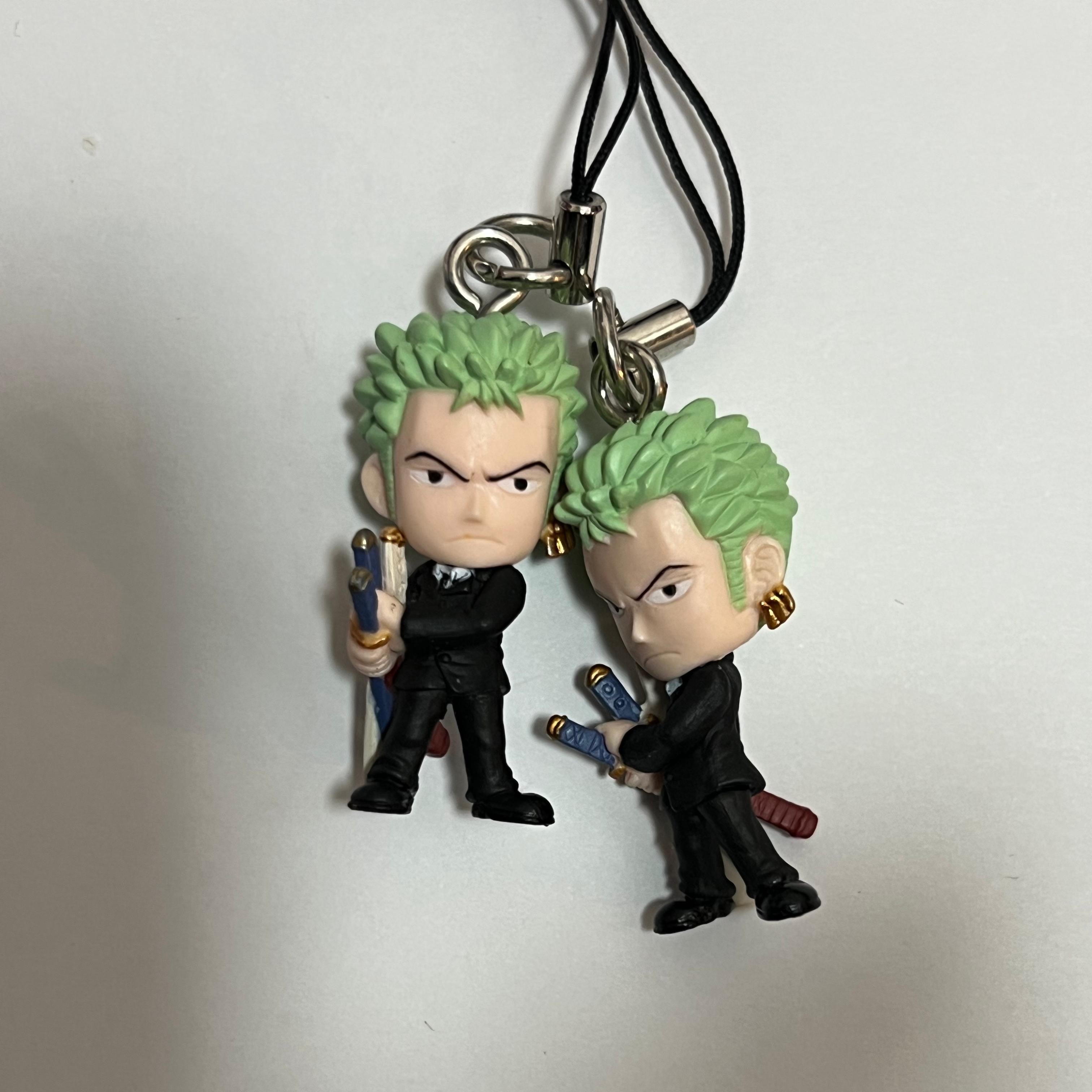 One Piece Zoro strap mini figurine keychain by Bandai