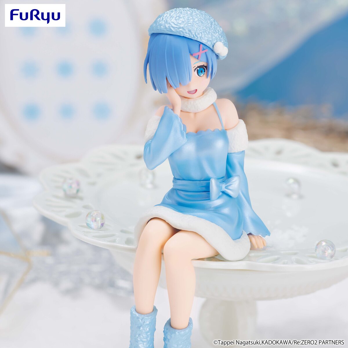 OPEN BOX - Re: Zero- Starting Life in Another World- Rem Snow Princess Pearl Color Ver. Noodle Stopper figure