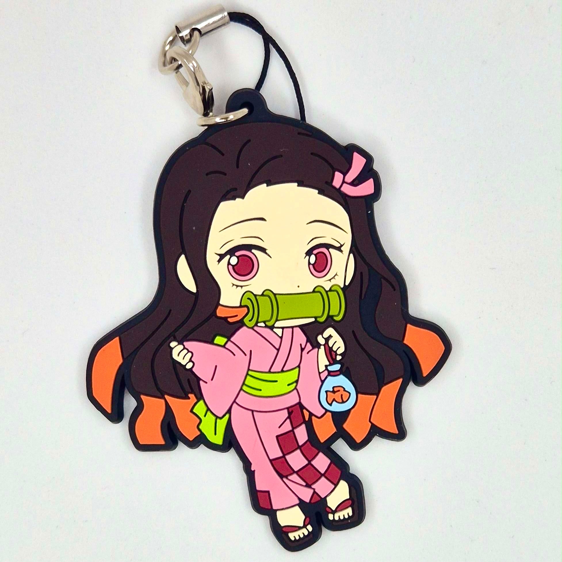 Demon Slayer Kamado Nezuko strap rubber keychain by Bandai