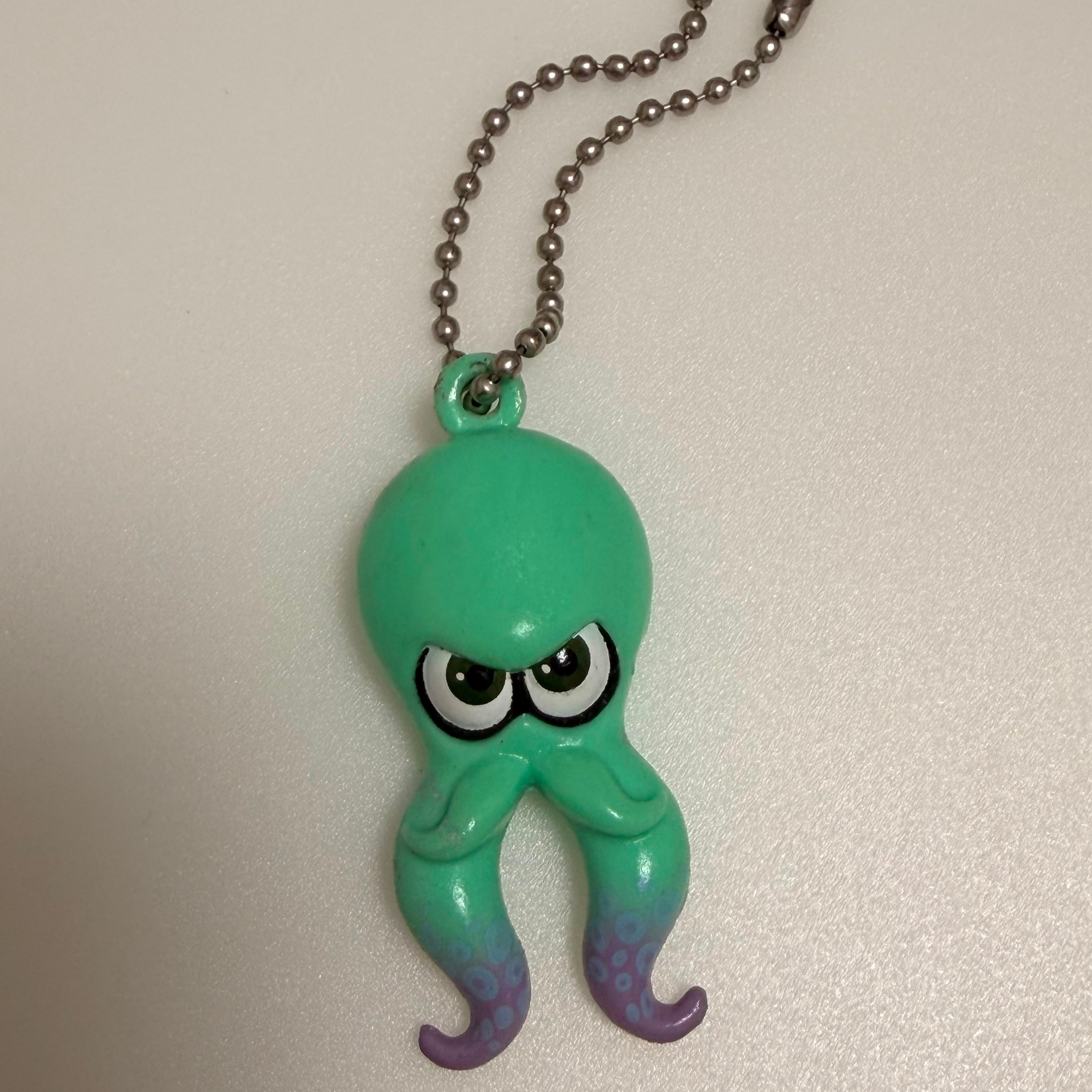 Splatoon 3 Light Blue Octopus mini figurine keychain