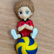 Haikyuu!! Morisuke Yaku mini figurine keychain by Banpresto