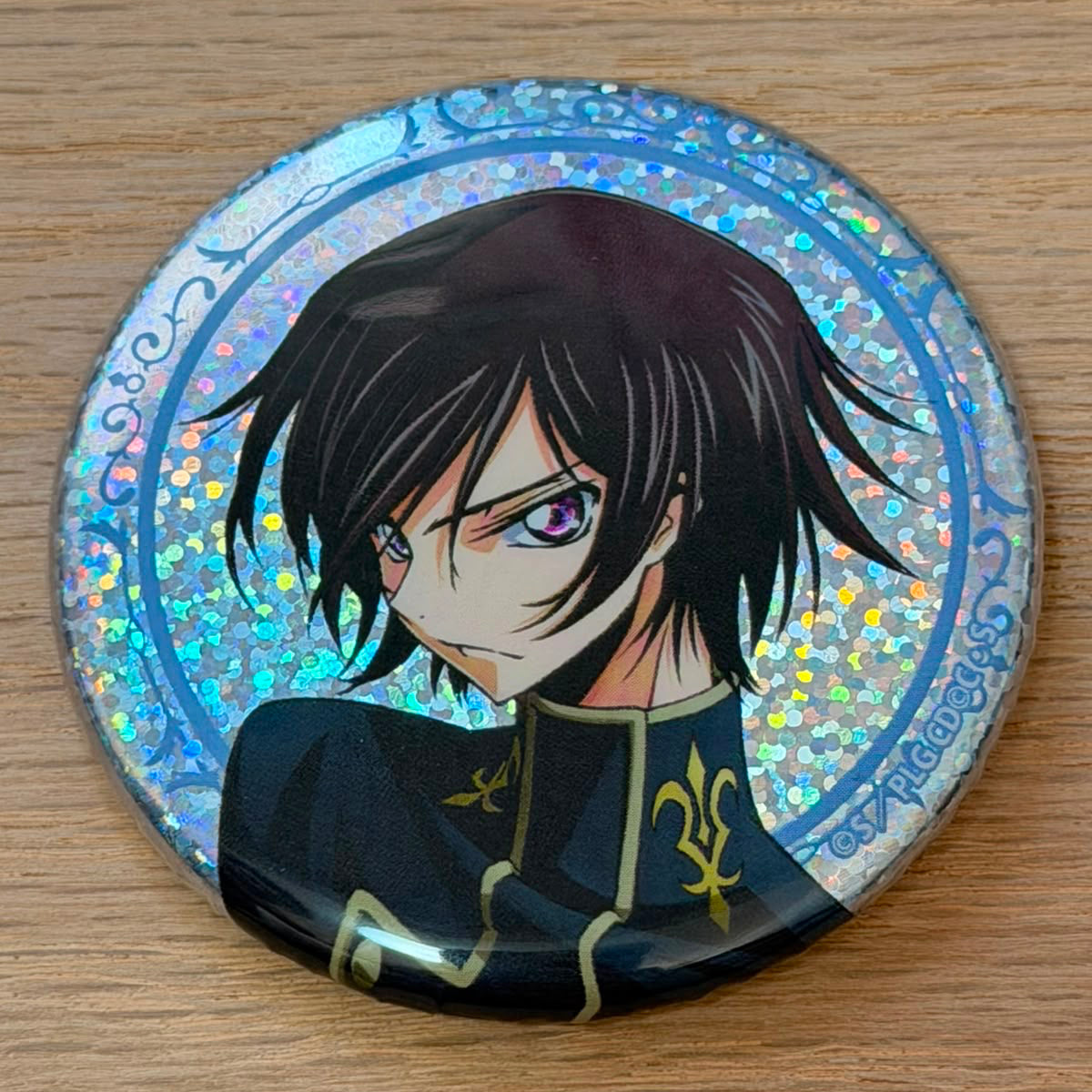 Code Geass Lelouch glitter pin badge