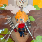 Enix Kingdom Hearts Cloud Strife mini figurine strap keychain