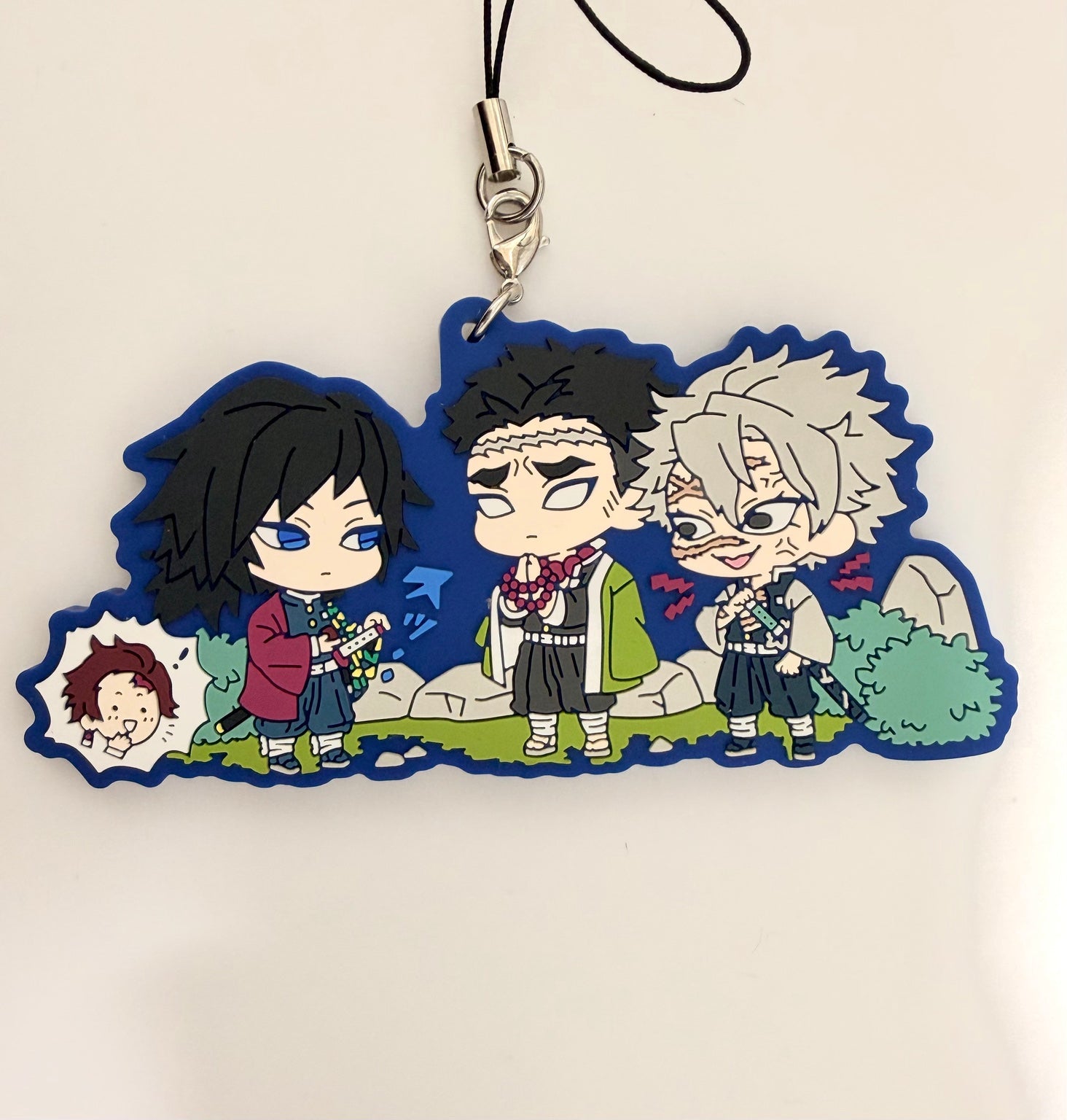 Demon Slayer group rubber keychain