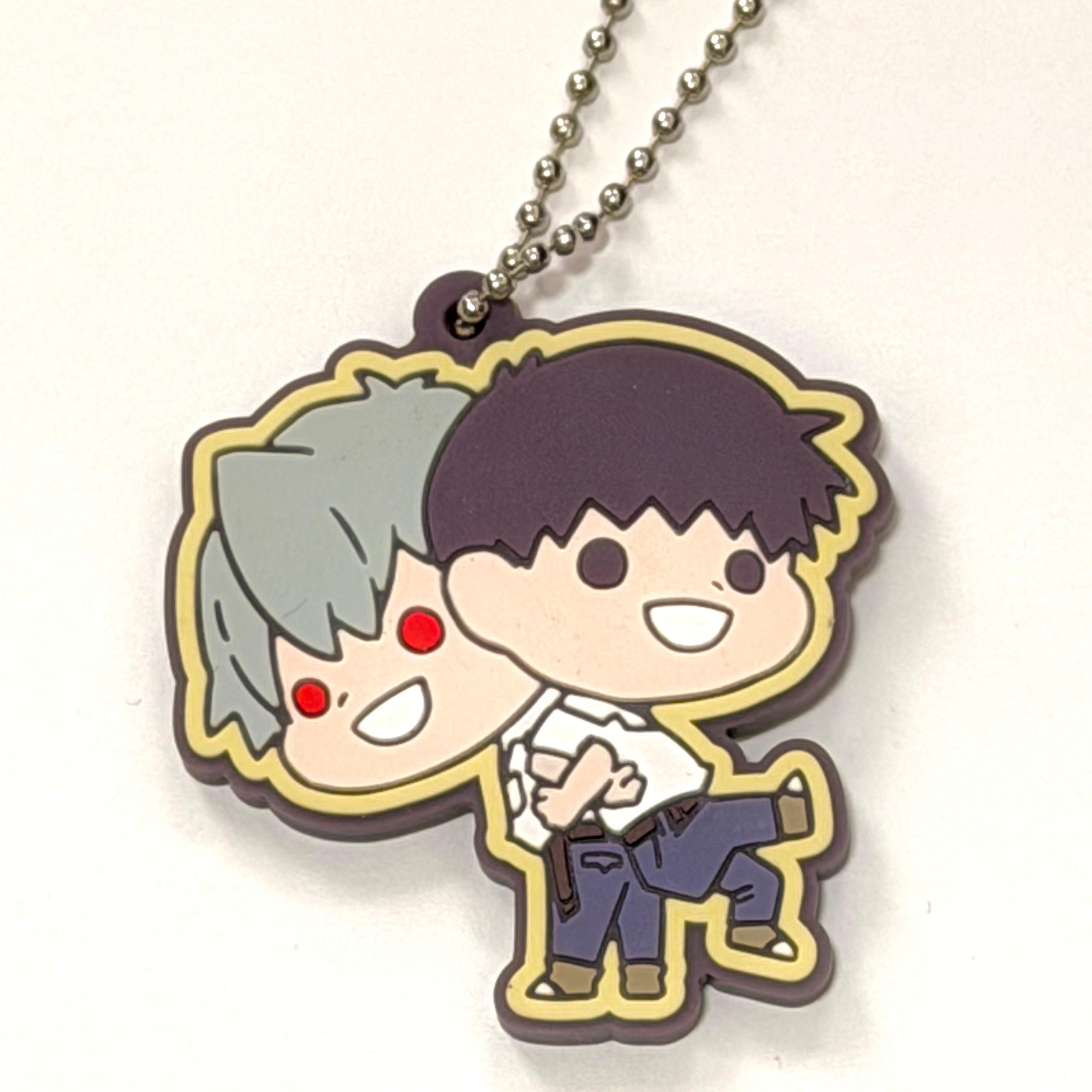 Evangelion Shinji Ikari & Kaworu Nagisa rubber keychain