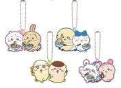 Chiikawa Ichiban Kuji Eating Ramen With Everybody Rubber Keychain