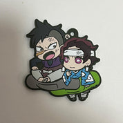 Demon Slayer Tanjiro & Genya rubber keychain