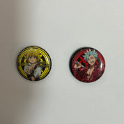 Seven Deadly Sins Meliodas & Ban pin badges