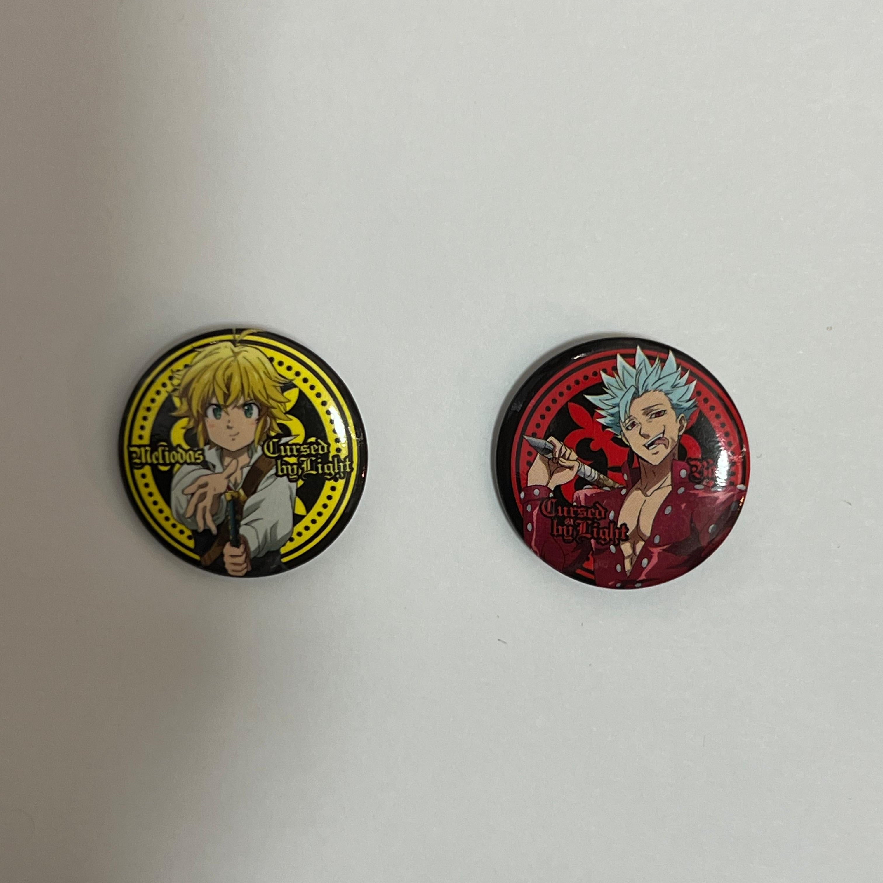 Seven Deadly Sins Meliodas & Ban pin badges