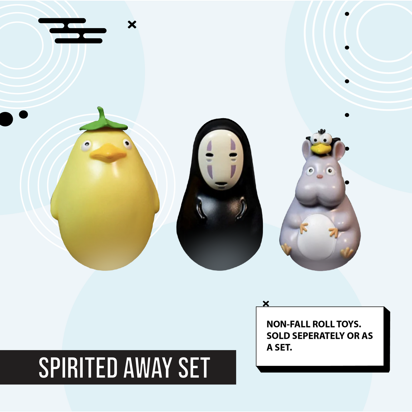 Studio Ghibli: Spirited Away Non-Fall Toys Set