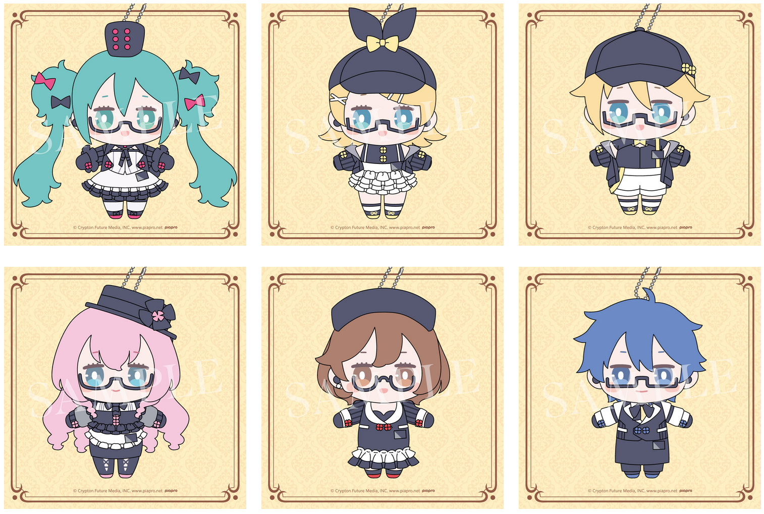 Vocaloid Project Sekai Kaito Plush Keychain JP Glasses x Café Ver.