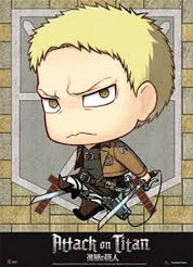 Attack On Titan Reiner Metallic Keychain Deformed Series
