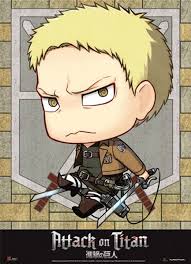 Attack On Titan Reiner Metallic Keychain Deformed Series