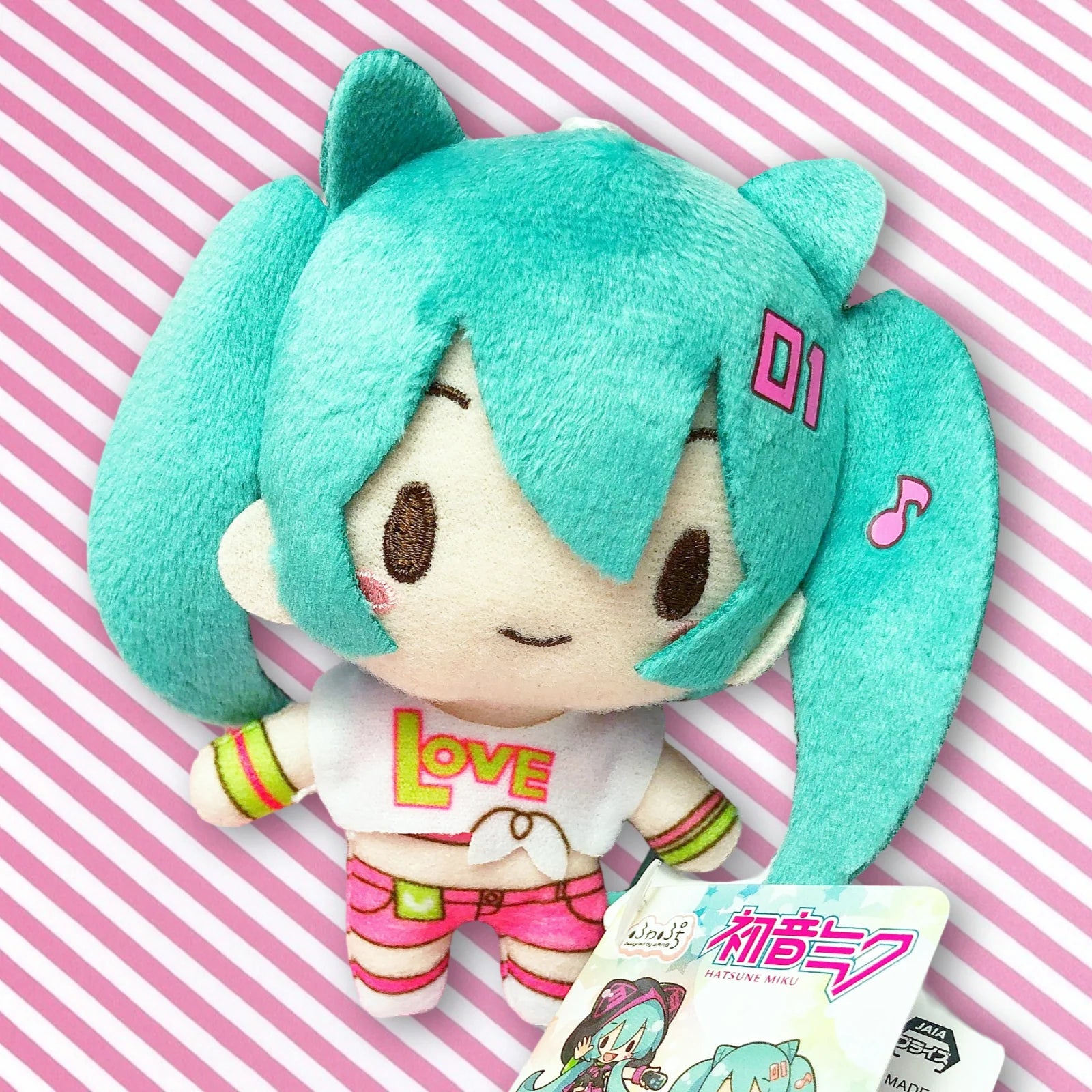 Vocaloid Fuwapuchi Hatsune Miku Mascot "Live Ver." plush keychain