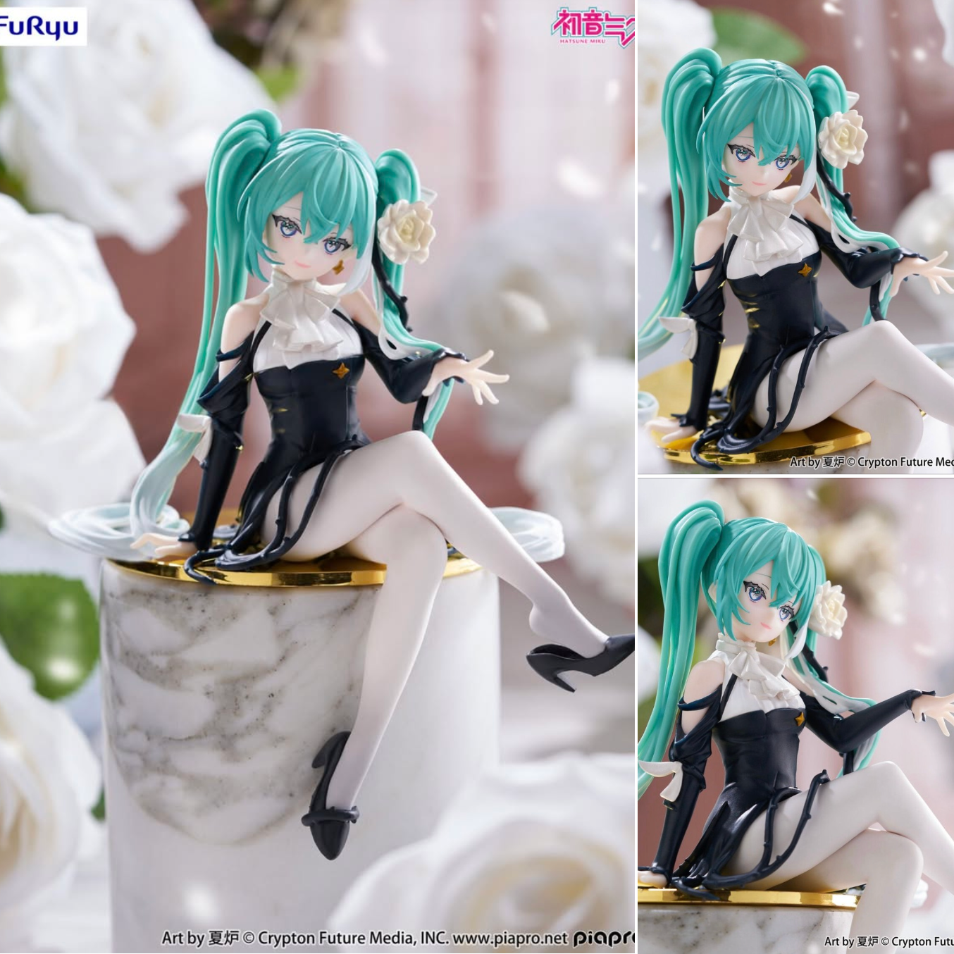 HATSUNE MIKU - FuRyu Noodle Stopper Figure - Flower Fairy White Rose Ver.